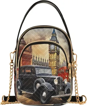 Joko Ivery London Landmark Multi Pockets Crossbody Bags for Women Zip Cell Phone Purse Wallet Bag with Detachable Shoulder Strap Shoulder Purse for Women Girls Trendy Gift Traveling Working Shopping