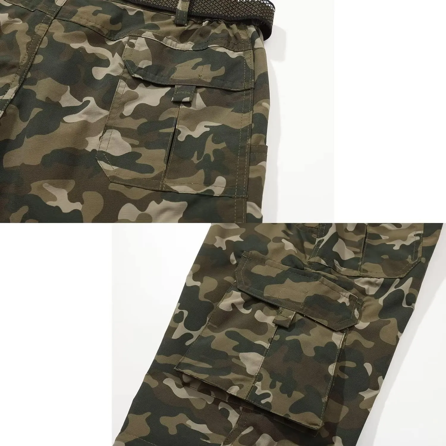 JOMLUN Boy’s Scout Pants Convertible Hiking Quick Dry Zip Off Pants Outdoor Climbing Casual Trouser Kids Youth Cargo Pants