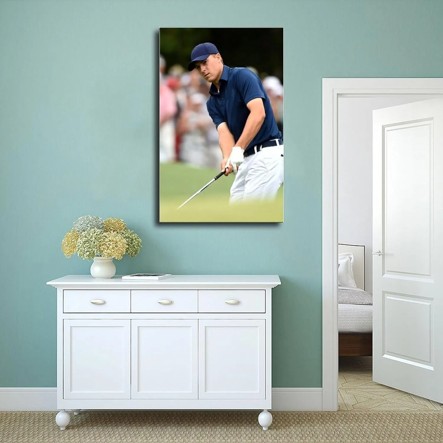 Jordan Spieth Golf Poster43 Canvas Poster Bedroom Decor Sports Landscape Office Room Decor Gift Unframe:12x18inch(30x45cm)
