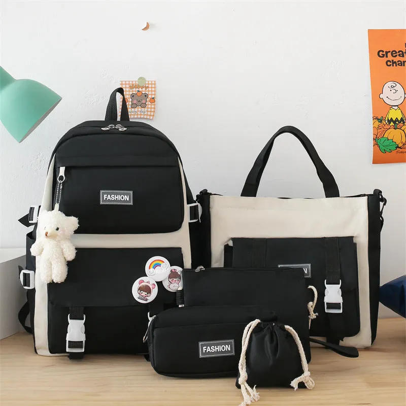 Junior High Campus Large Capacity Simple Backpacks