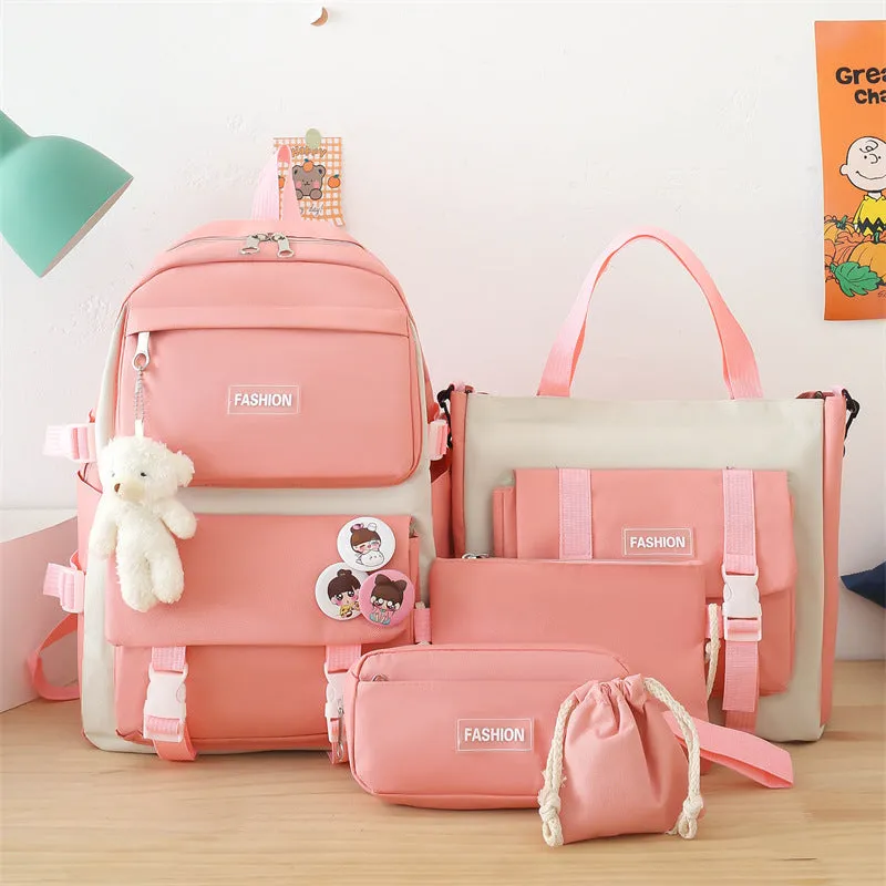 Junior High Campus Large Capacity Simple Backpacks