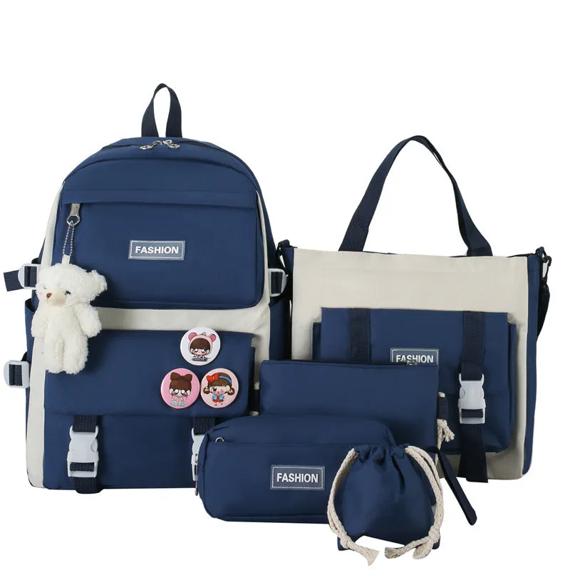 Junior High Campus Large Capacity Simple Backpacks