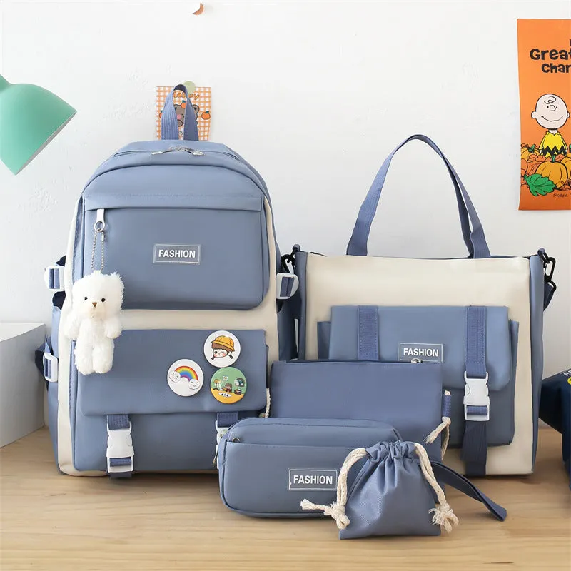 Junior High Campus Large Capacity Simple Backpacks