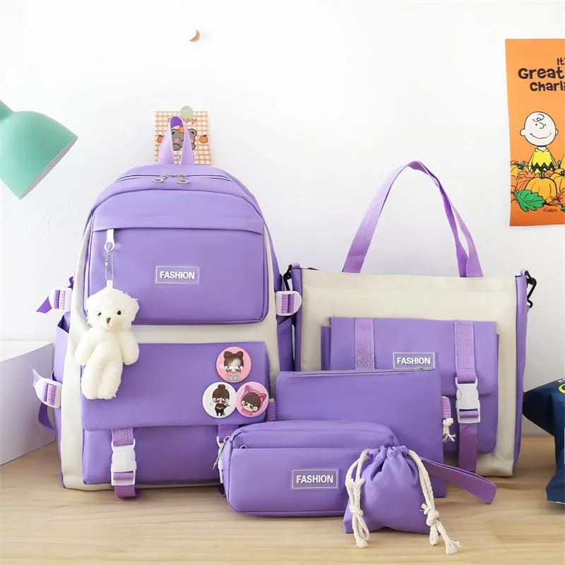Junior High Campus Large Capacity Simple Backpacks