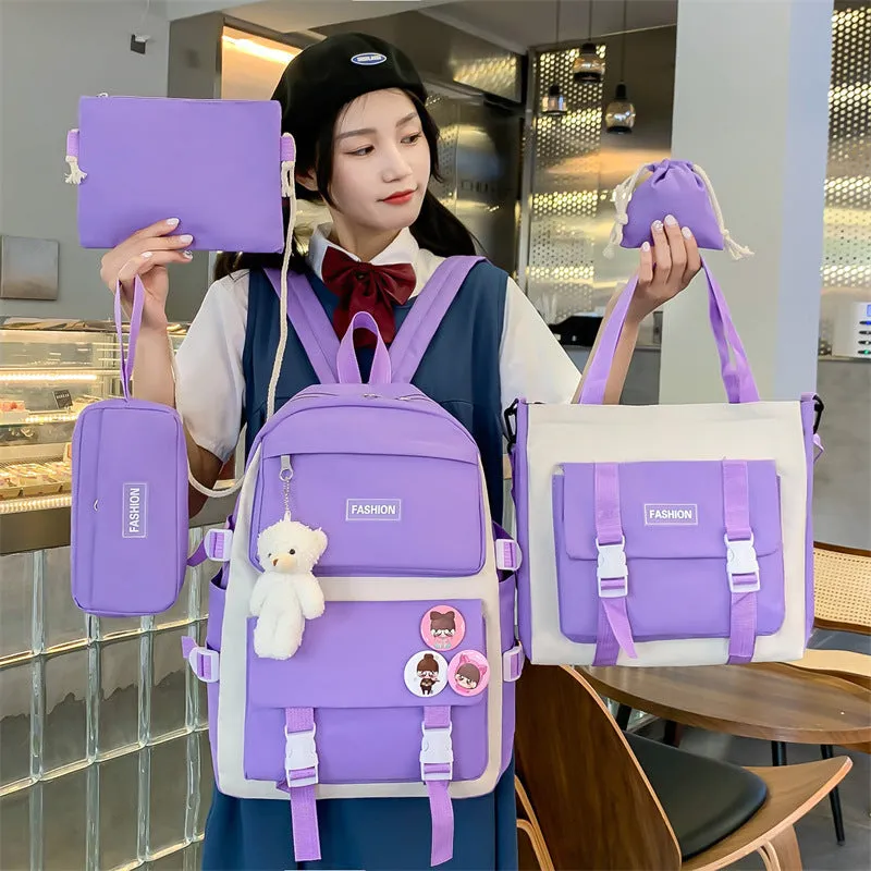 Junior High Campus Large Capacity Simple Backpacks