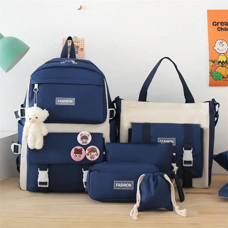 Junior High Campus Large Capacity Simple Backpacks