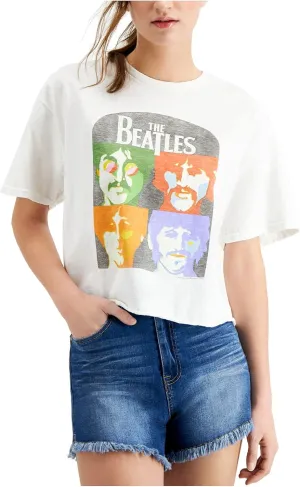 Junk Food Womens White Short Sleeve Crew Neck T-Shirt Top Size XL