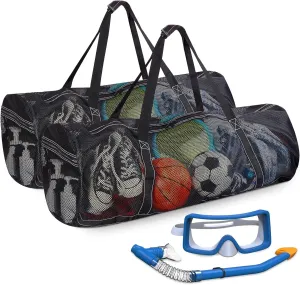 Kacctyen Large Mesh Dive Bag 37 x 15 x 15 Inches Scuba Gear Bags for Diving, Snorkeling, Travel, Beach, Sports Storage with Pocket
