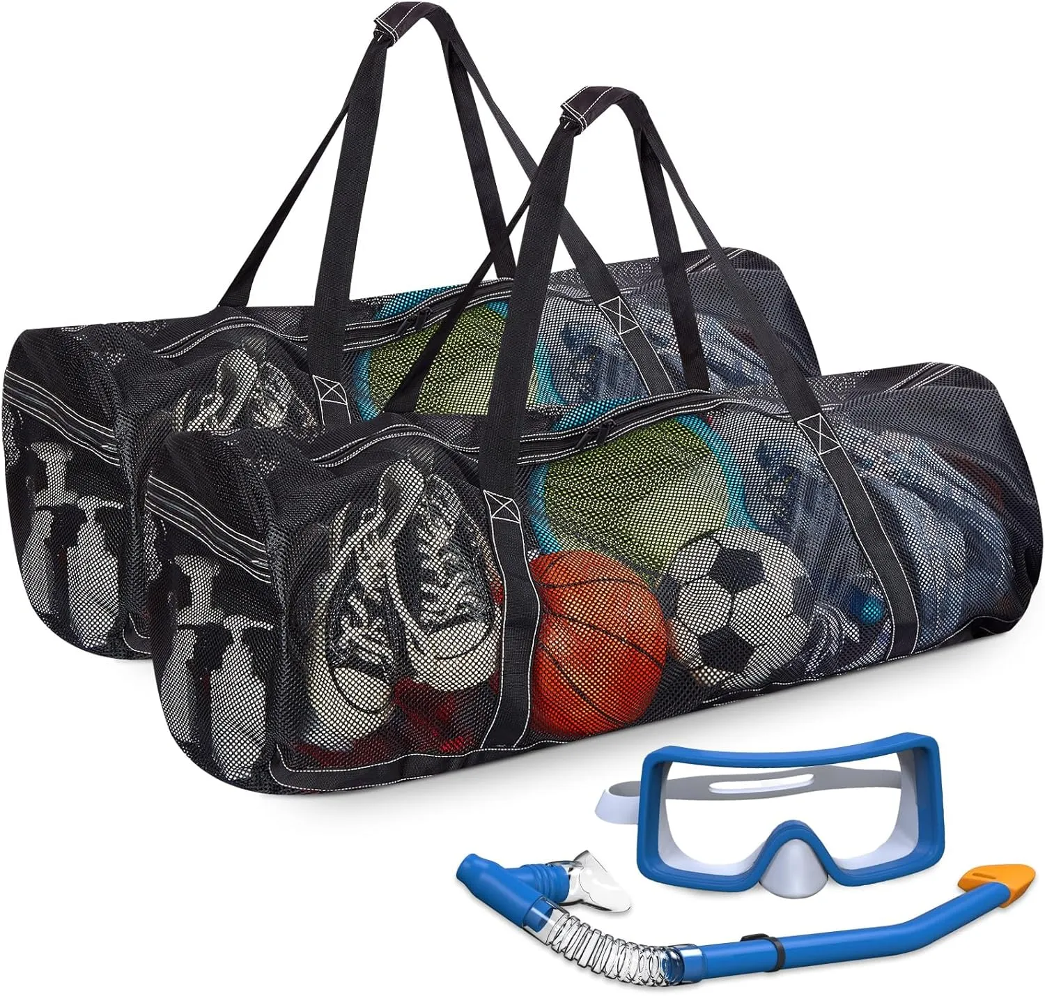 Kacctyen Large Mesh Dive Bag 37 x 15 x 15 Inches Scuba Gear Bags for Diving, Snorkeling, Travel, Beach, Sports Storage with Pocket