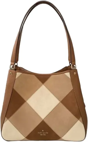 kate spade new york Leila Patchwork Suede Medium Triple Compartment Shoulder