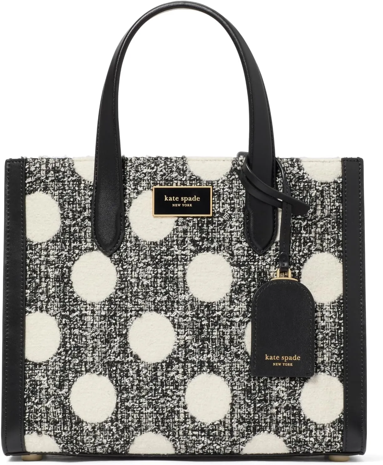 kate spade new york Manhattan DOT Tweed Small Tote, Black Multi