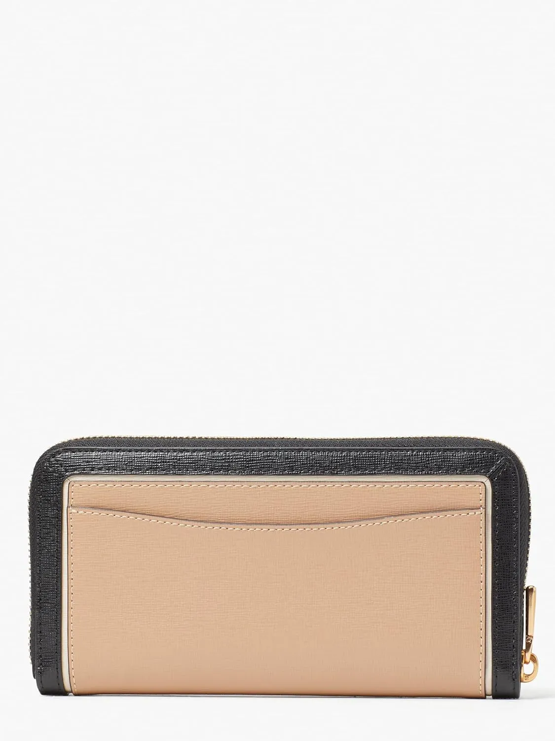 kate spade new york Morgan Colorblocked Saffiano Leather Zip Around Continental Wallet, Cafe Mocha Multi