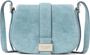 kate spade new york Nouveau Denim Suede Mini Saddle, Blue Multi