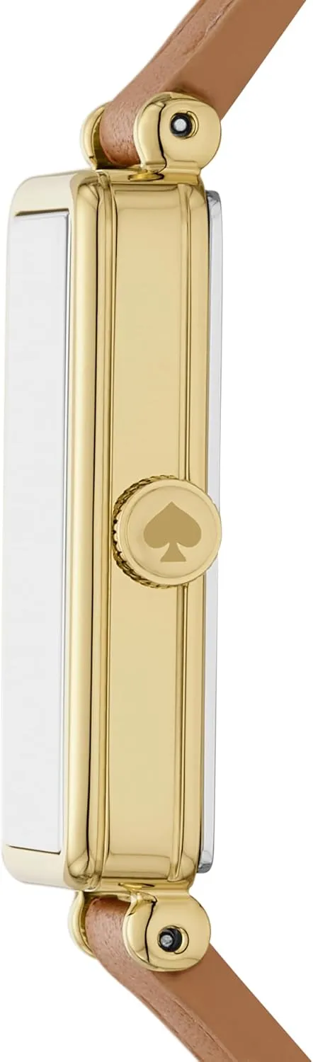 Kate Spade New York Rosedale Rectangular Women's Watch with Stainless Steel Chain Bracelet or Leather Band