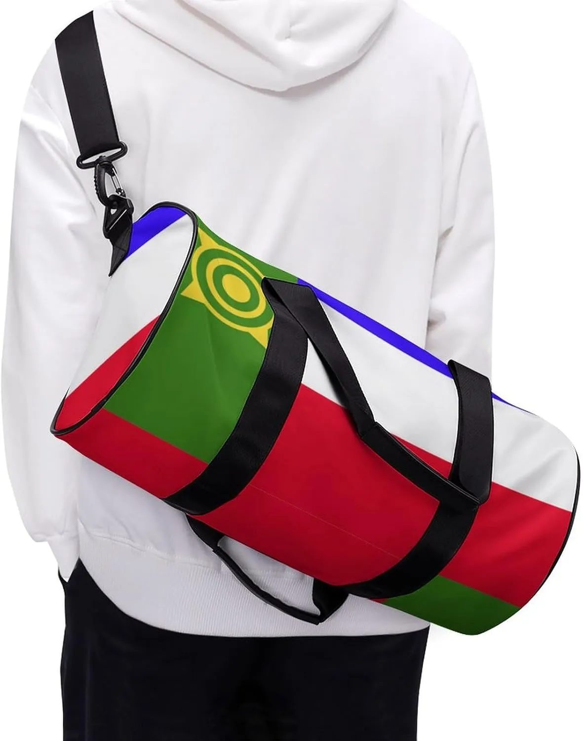 Khakassia Flag Waterproof Gym Duffel for Men Women Sports Travel Tote Bag