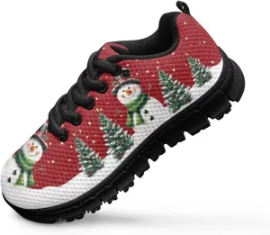 Kids Christmas Running Shoes Lightweight Breathable Mesh Sports Tennis Sneakers Anti-Skid Comfortable Casual Shoes for Boys Girls