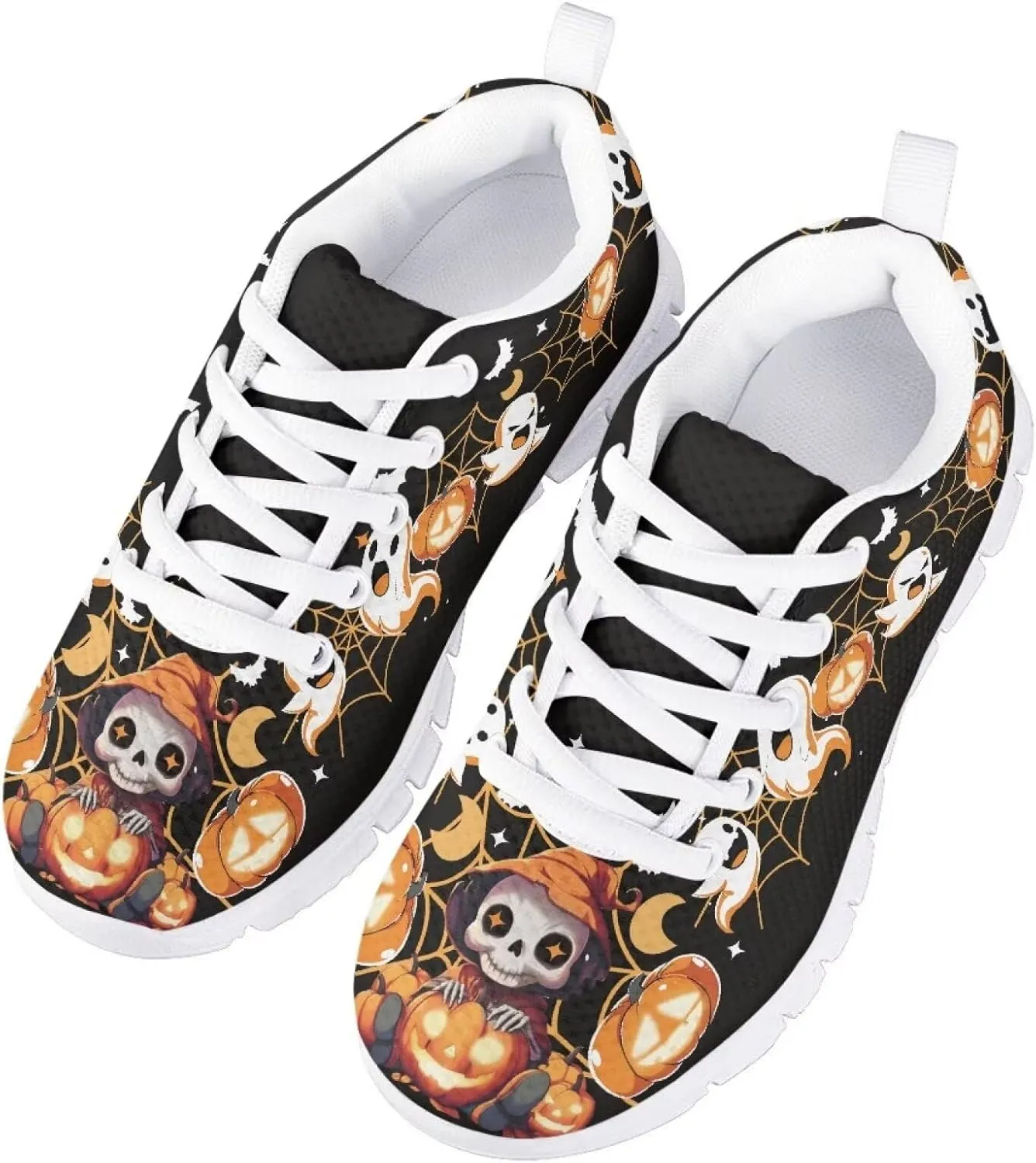 Kids Running Shoes, Breathable Upper Lightweight Lace-Up Mesh Athletic Sports Sneakers for Boys Girls
