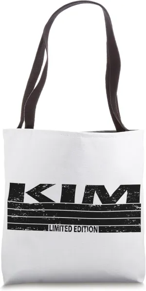 Kim Surname Limited Edition Retro Vintage Style Sunset Tote Bag