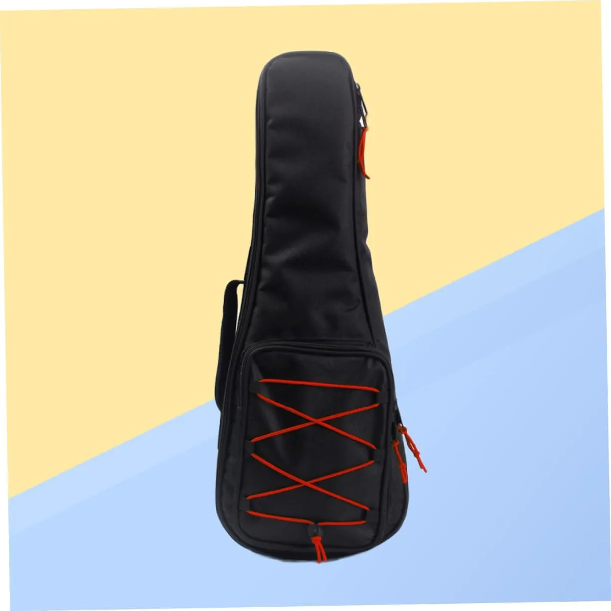 Kisangel Acoustic Guitar Case Electric Guitar Case 24 Inch Red Oxford Gig Bag Padded Shoulder Strap Storage Compartment