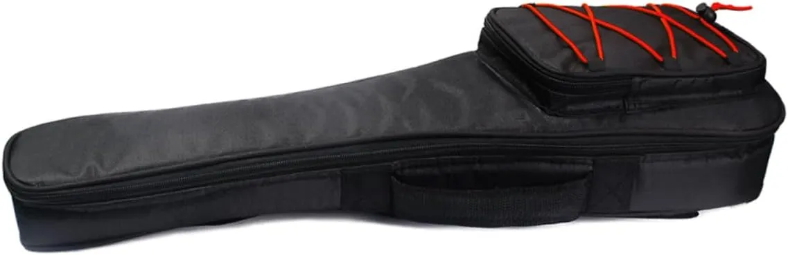 Kisangel Acoustic Guitar Case Electric Guitar Case 24 Inch Red Oxford Gig Bag Padded Shoulder Strap Storage Compartment