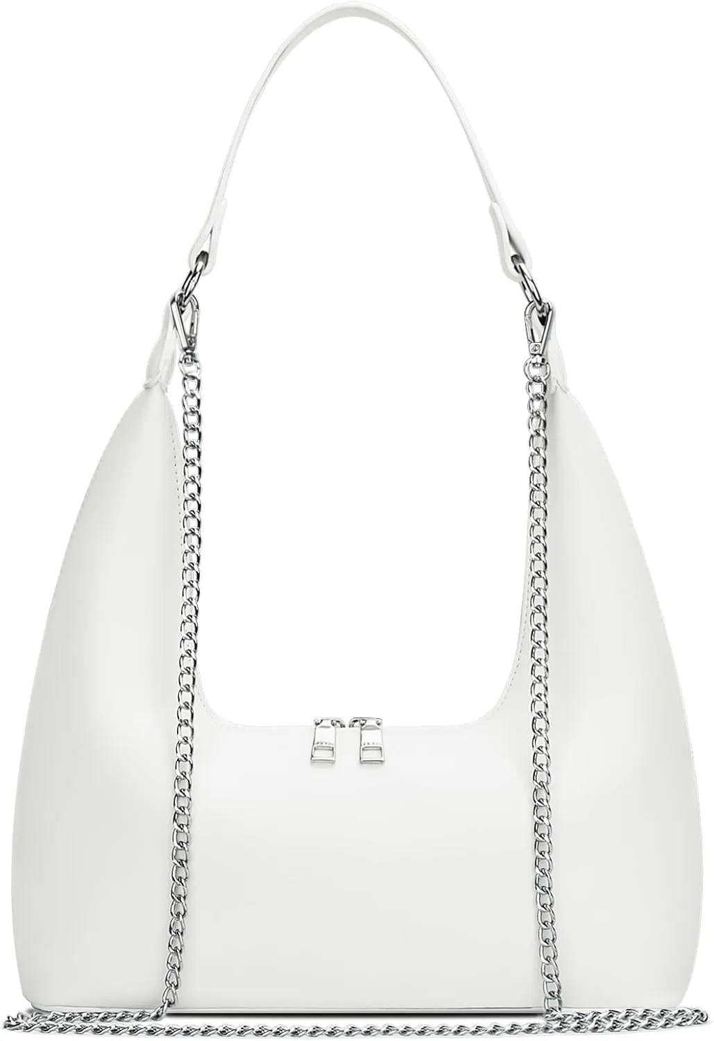 KKXIU Shoulder Bags for Women, Underarm Hobo Handbag Clutch Crossbody Purse with Removable Strap and Zipper Closure