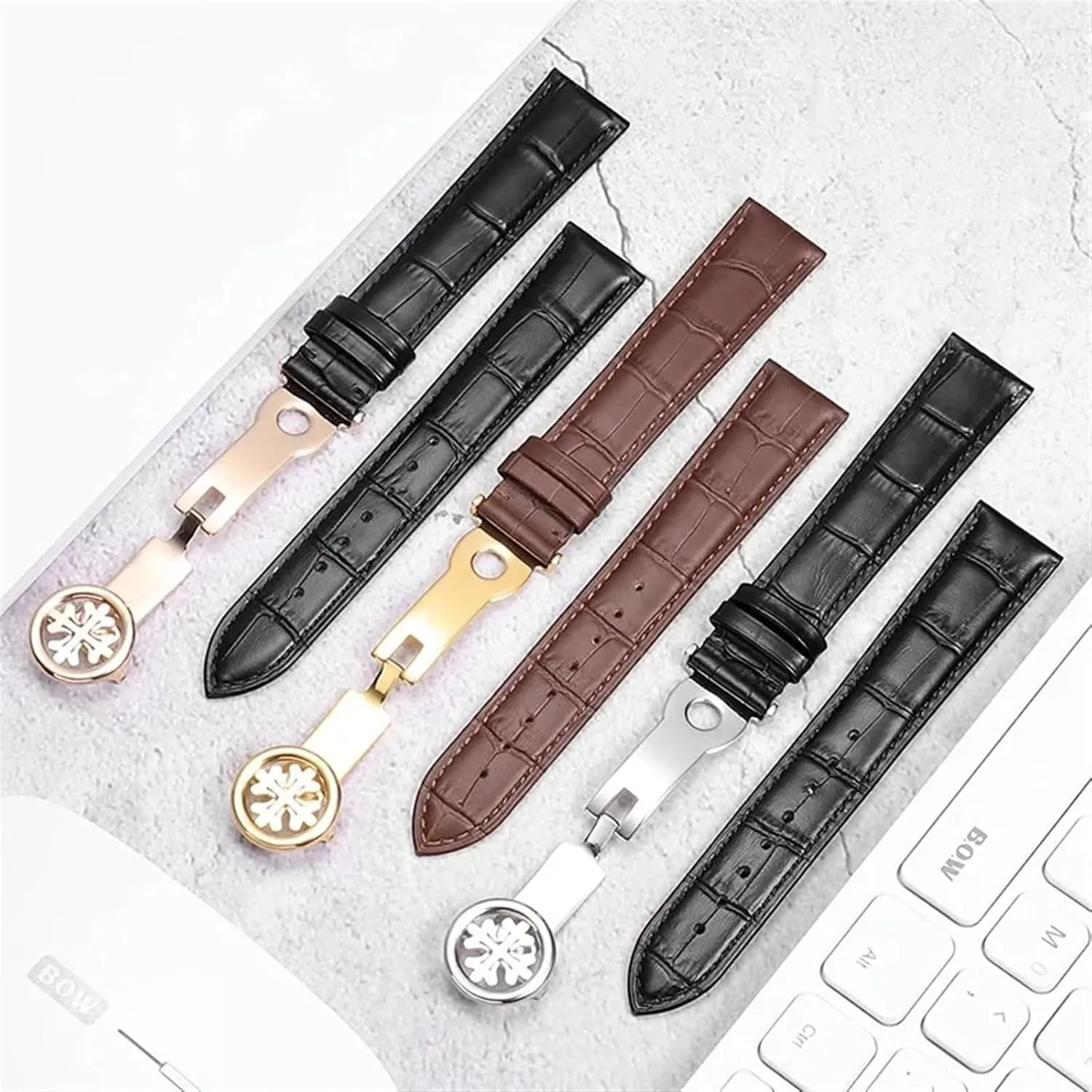 KLVN Genuine Leather Watch Strap For PP Patek Philippe Grenade 5167Ax 20mm 21mm 22mm Bracelet Men's Women Watchband Chain