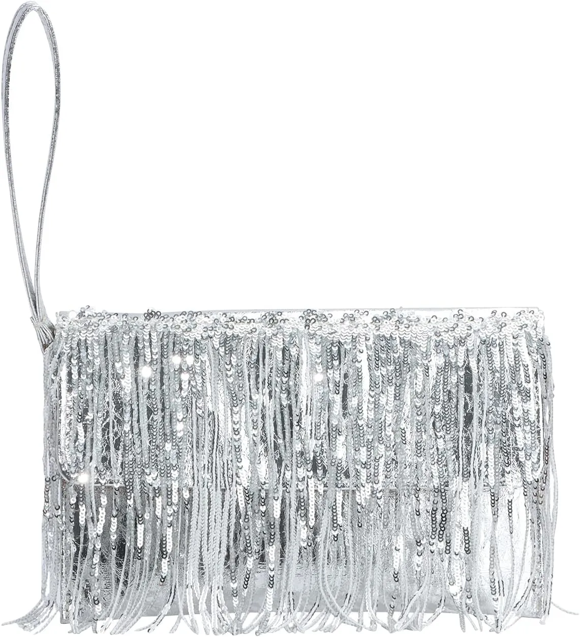 KUANG! Women Sparkling Glitter Evening Clutch Handbag Clutch Bag Sequin Tassels Purse Handbags for Party