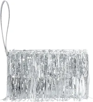 KUANG! Women Sparkling Glitter Evening Clutch Handbag Clutch Bag Sequin Tassels Purse Handbags for Party