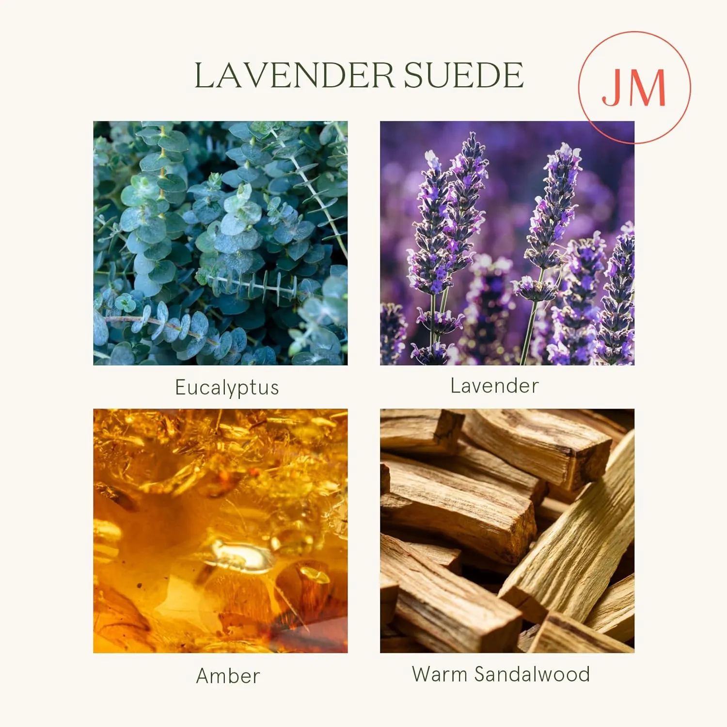 LA JOLIE MUSE Lavender Suede Candle, Lavender Scented Candles Gifts, Aromatherapy Candle, Candles for Home Scented, 75 Hours Long Burning, 10 oz