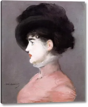 La Viennoise, Portrait of Irma Brunner by Edouard Manet - 13" x 16" Gallery Wrap Canvas Art Print - Ready to Hang