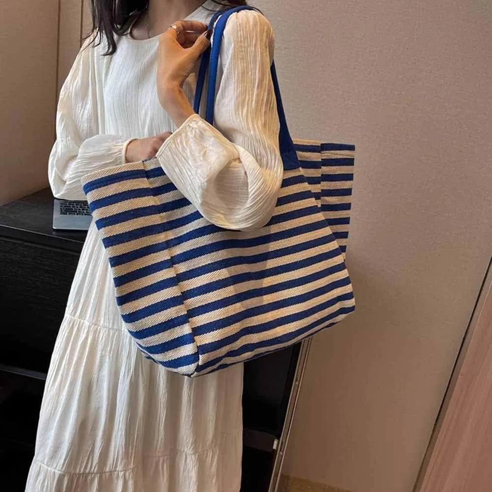 Ladies' large capacity canvas bag, canvas handbag, casual handbag, large capacity tote bag