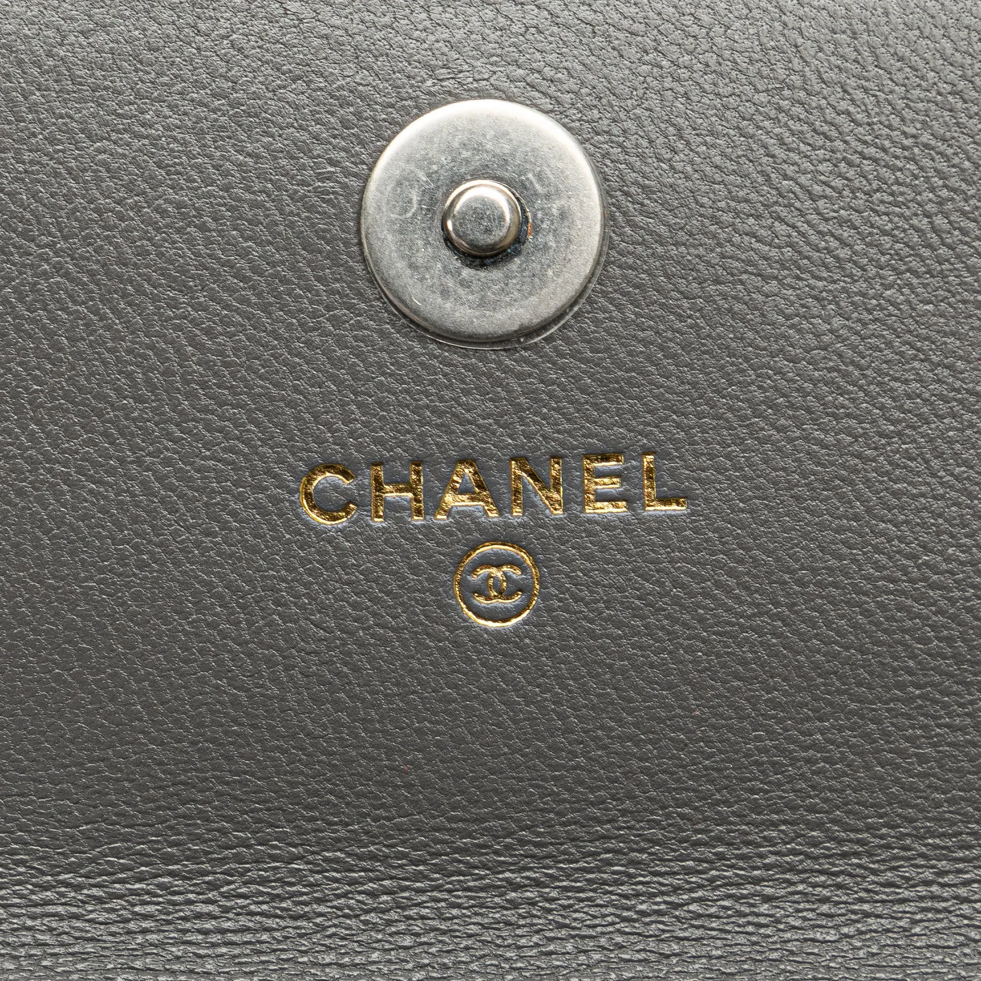Lambskin 19 Flap Coin Purse With Chain