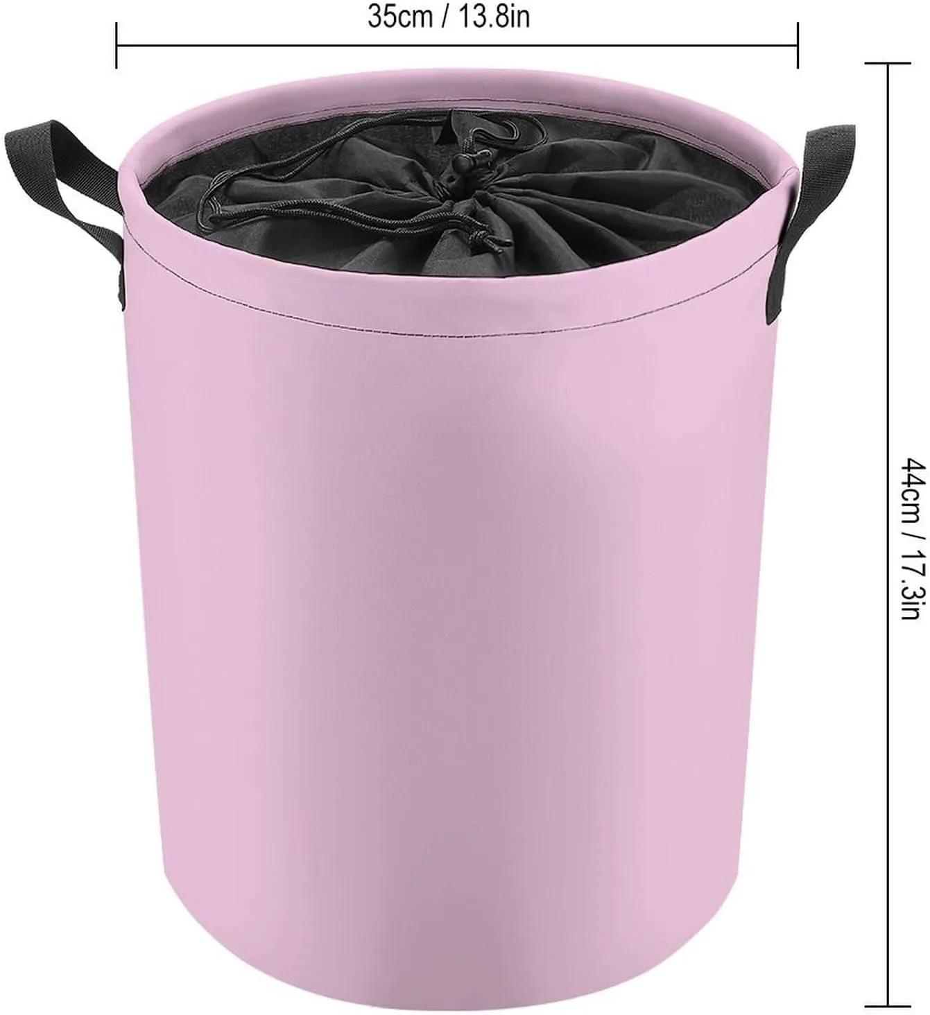 Large Laundry Hamper Bag, Classic Rose Solid Color Laundry Basket with Drawstring Collapsible Dirty Clothes Storage Washing Bin for Bathroom, Dorm Essentials