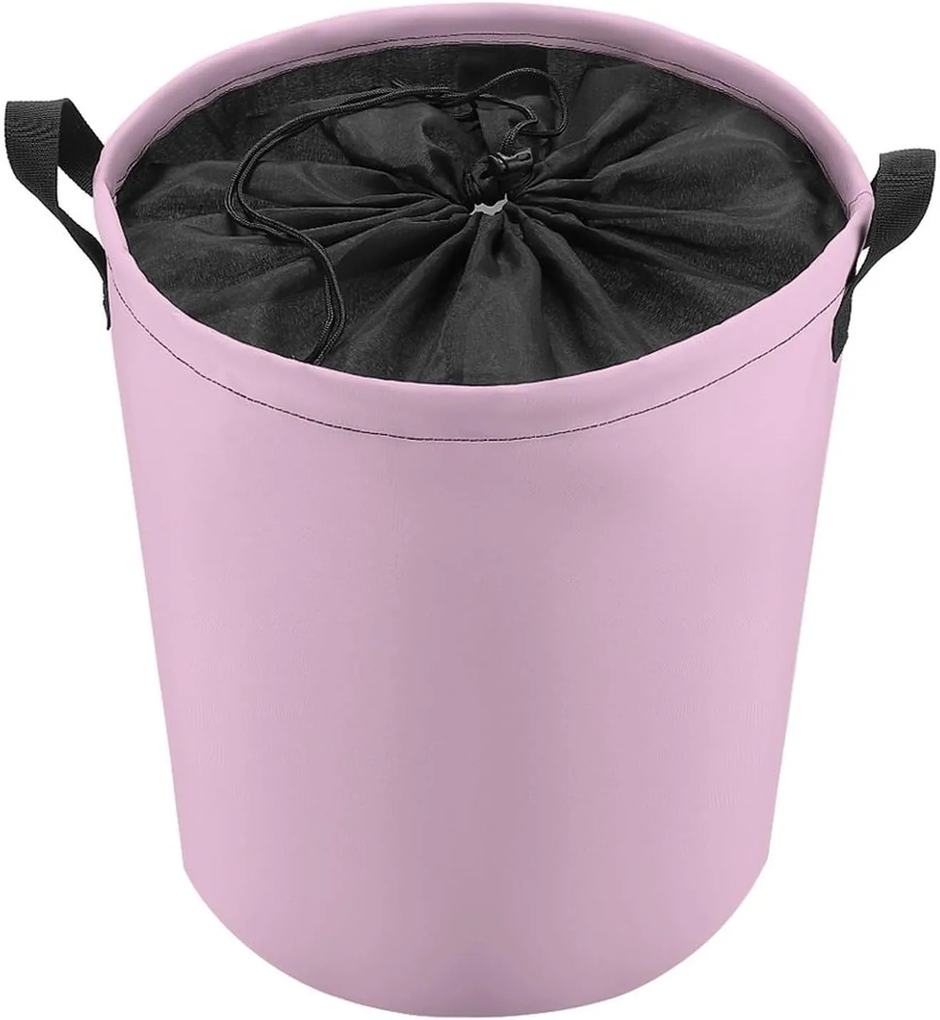 Large Laundry Hamper Bag, Classic Rose Solid Color Laundry Basket with Drawstring Collapsible Dirty Clothes Storage Washing Bin for Bathroom, Dorm Essentials
