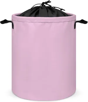 Large Laundry Hamper Bag, Classic Rose Solid Color Laundry Basket with Drawstring Collapsible Dirty Clothes Storage Washing Bin for Bathroom, Dorm Essentials