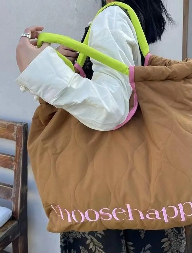 Large Padding Shoulder Bag Tote Bag for Women Down Padded Crossbody Bag Handbag Lightweight Tote Purse Top Handle Bag 2025
