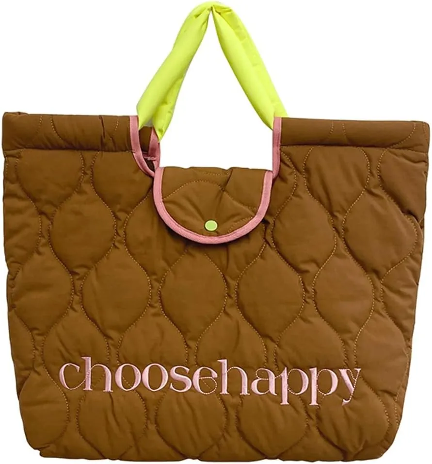 Large Padding Shoulder Bag Tote Bag for Women Down Padded Crossbody Bag Handbag Lightweight Tote Purse Top Handle Bag 2025