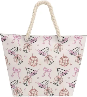 Large Tote Bag Women Whimsical Disco Ball Hobo Bag Travel Purse Oversize Shoulder Handbag for Work Beach