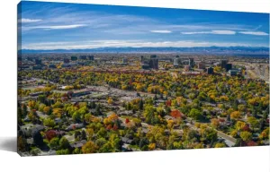 Large Wall Art Decor for Living Room Bedroom Bathroom Canvas Wall Art Framed Aerial View Aurora Colorado Autumn Prints Artwork Painting Pictures Kitchen 24x48