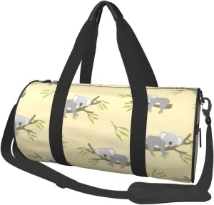 Large Weekender Overnight Bag Fashion Sports Gym Bag Cute Animal Sleepy Koala Travel Duffel Bag With Adjustable Shoulder Strap