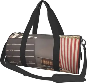 Large Weekender Overnight Bag Fashion Sports Gym Bag Movie Theater Fashion Cinema Film Travel Duffel Bag With Adjustable Shoulder Strap