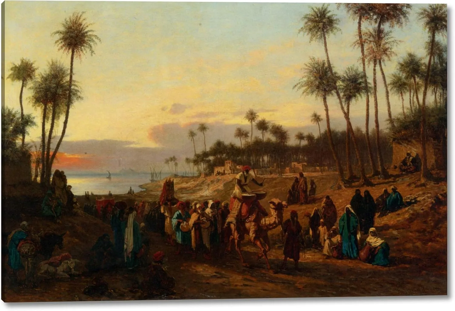 Larrivee de la Mariee by Alois Schonn - 11" x 16" Gallery Wrap Canvas Art Print - Ready to Hang