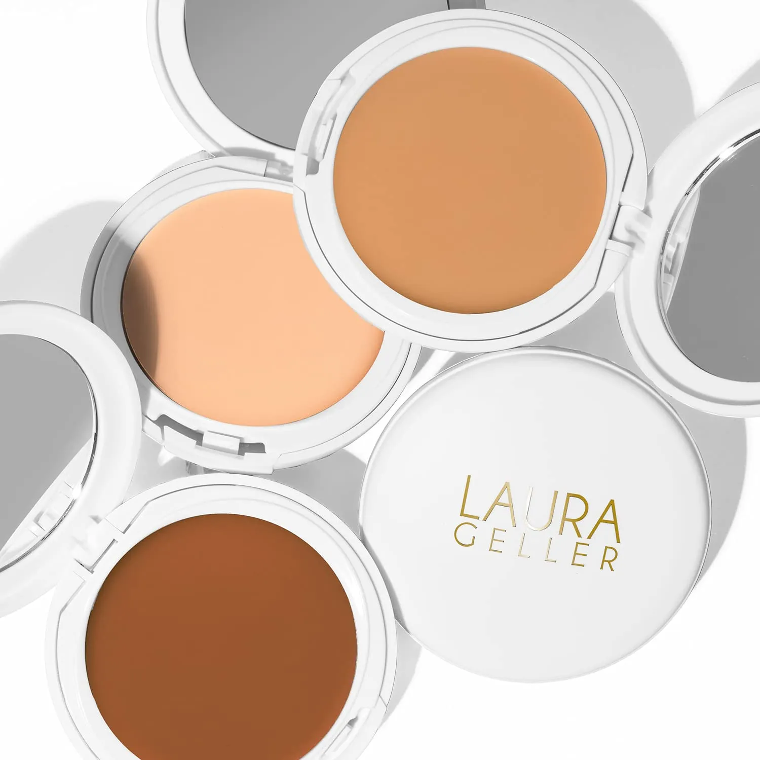 LAURA GELLER NEW YORK Timeless Skin Cream Compact Foundation, Medium to Full Coverage, Deep 430