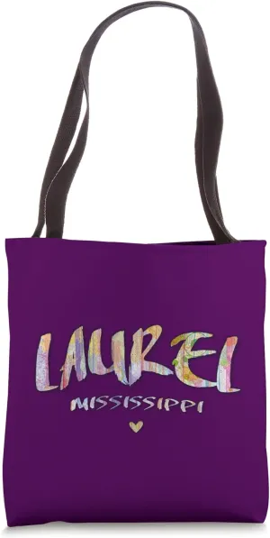 Laurel Mississippi - Laurel MS Watercolor Logo Tote Bag
