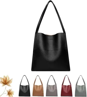 Leather Tote Bucket Bags Hobo Shoulder Bags Purse and Handbags for Women Trendy