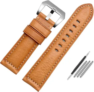 Leather Watch Band for Men, Suitable for Panerai Seiko Citizen Jeep Italian Leather Watch Chain 22mm 24mm 26mm WatchBands