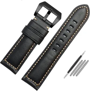 Leather Watch Band for Men, Suitable for Panerai Seiko Citizen Jeep Italian Leather Watch Chain 22mm 24mm 26mm WatchBands