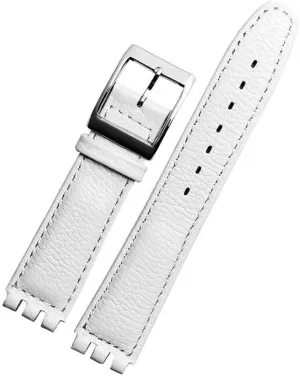 Leather Watch Strap For Swatch SYXS106/115/116 Cowhide Watch Chain For Women, 17mm Wacth Band