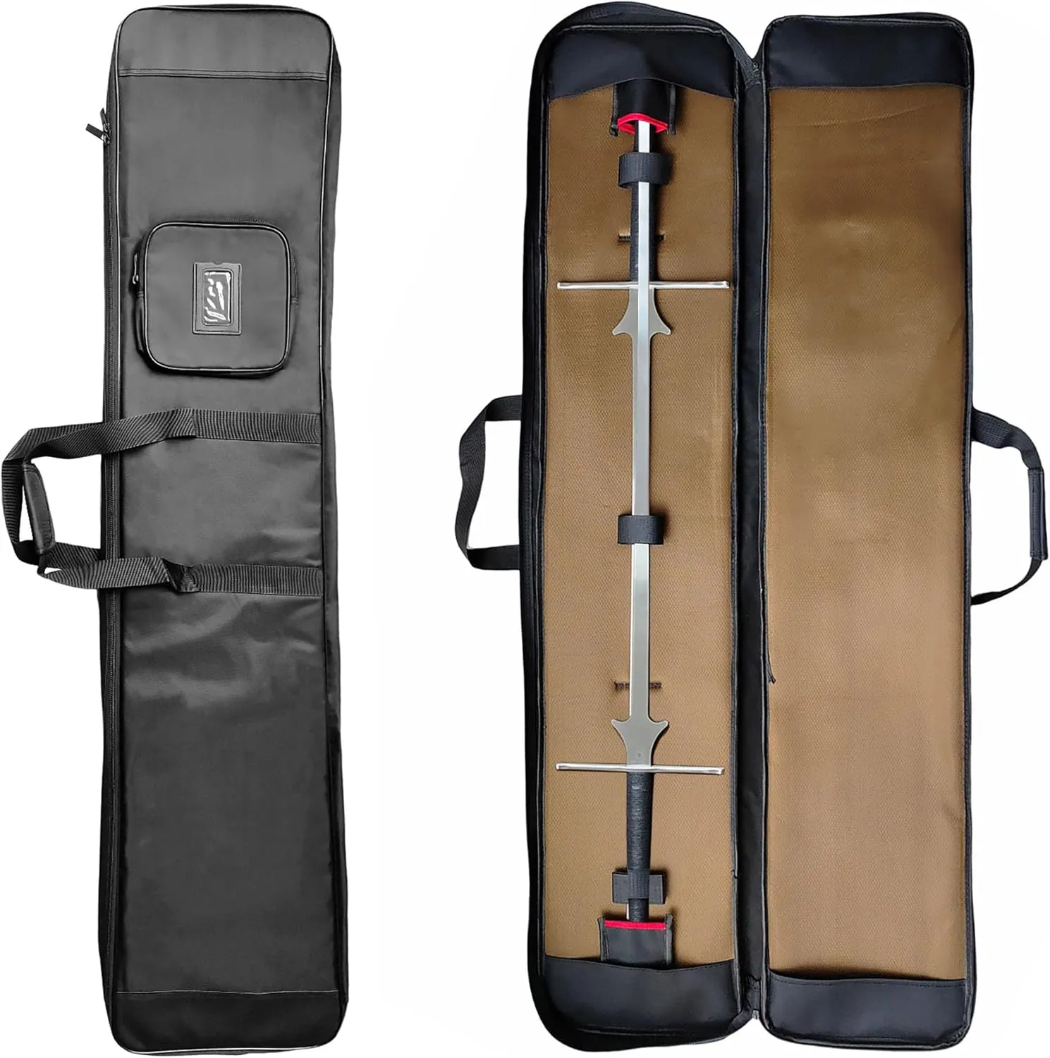 LEONARK 56in Hema Bag for 2 Swords - Fencing Long Sword Two-handle Feder Sword Padded Storage Bag - Portable Single-shoulder Backpack