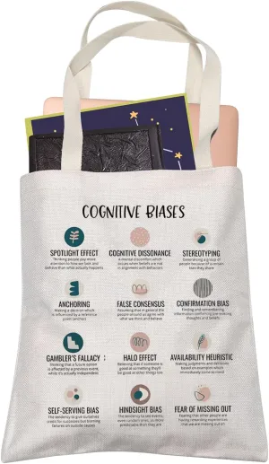 LEVLO CBT Counsellor Teacher Psychologist Graduation Gift Cognitive Biases Mental Health Shopping Bag